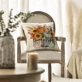 thumbnail image 3 of Sm:)e Sunflower Bow Pumpkin Fall Pillow Covers 18x18 Inch Set of 2, Cushion Covers for Sofa Seasonal Home Decor, 3 of 7
