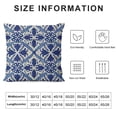 thumbnail image 5 of Decorative Throw Pillow Cover Farmhouse Watercolor Ceramic Blue White Pattern Indigo Abstract Vintage Color Dye Linen Cushion Cover Pillowcase for Couch Sofa Bed, 5 of 5