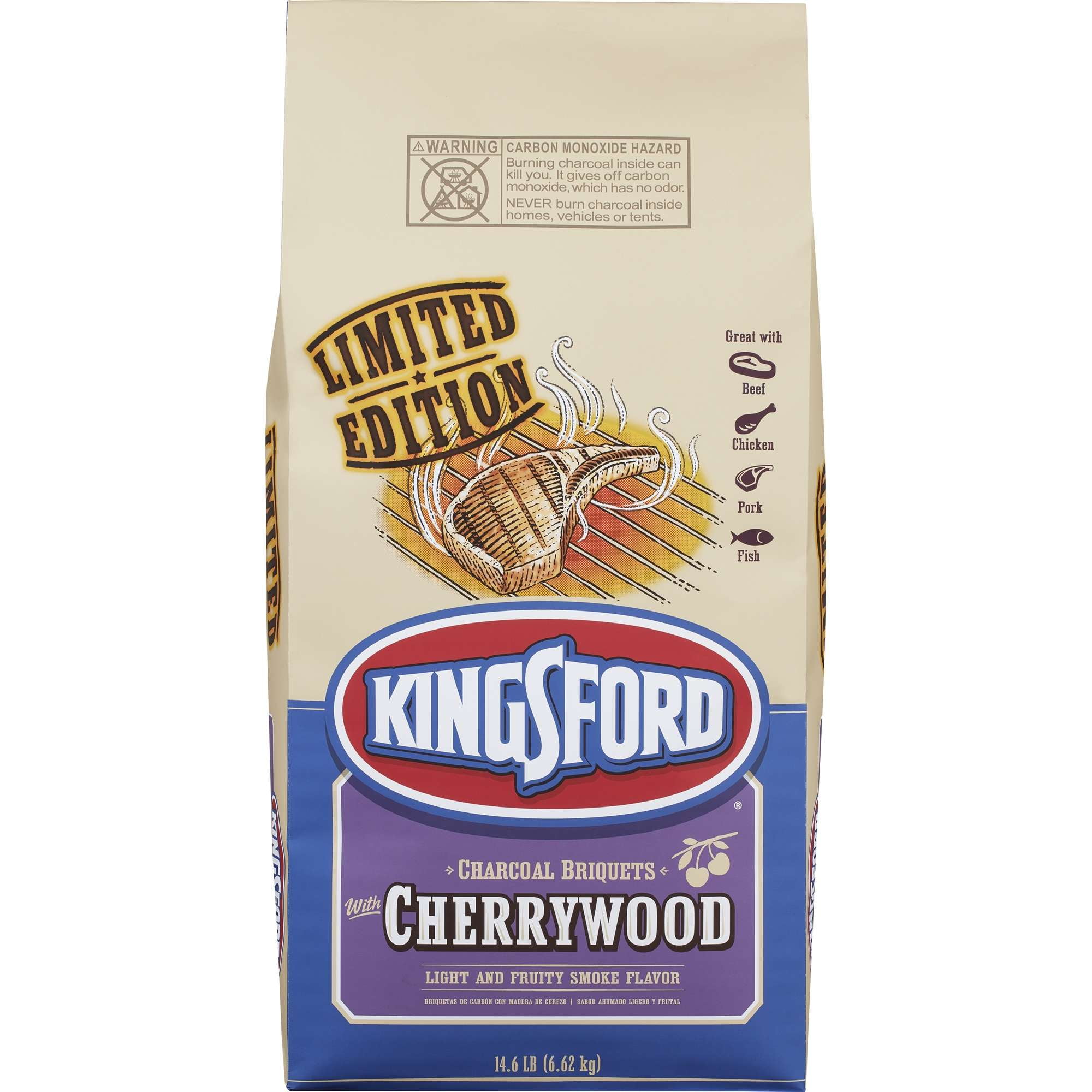 Kingsford Original Charcoal Briquettes with Cherrywood, 14.6 lbs