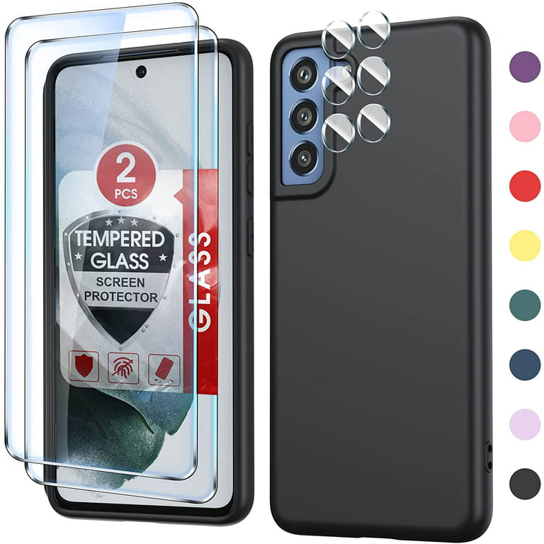 Samsung Galaxy S21 Case, With [Tempered Glass Screen Protector
