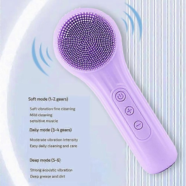 Limpiador facial, limpiador facial sónico que lava los poros profundos, limpia los puntos negros y masajea la piel, color rosa