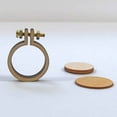 thumbnail image 4 of kurtrusly Mini Embroidery Hoop Wooden Square Cross-stitch Frame Small Hand Stitching Fixator Oval Framing Hoop Ring DIY Gift, 4 of 9