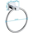 thumbnail image 2 of Hanging Ring Round Towel Rack Mounted Ring Towel Hand Towel Stainless Steel Towel Hanger Bathroom Accessories Wall Mount Chrome Finish 1 (Color : 1) (Color : 2), 2 of 5