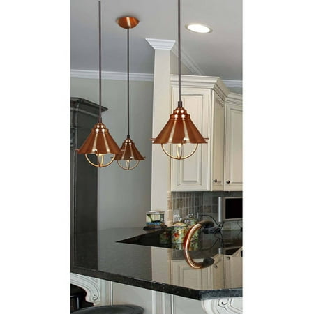 Kenroy Home Harbour 1-Light Mini Pendant, Copper