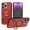 red, variant on ELEHOLD for iPhone 15 Pro Max Case Carbon Fiber Texture Slim Thin Lightweight Strong Magnetic Compatible with Mag Safe Invisible Kickstand Shockproof Protective Case,silver