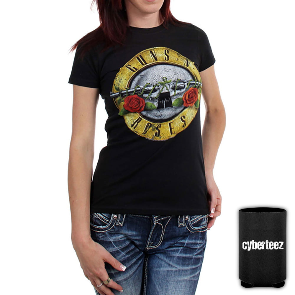 Ladies Guns n Roses Bullet Logo Official Rock Heavy Metal Music Tee T Shirt Womens