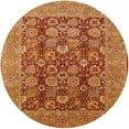 thumbnail image 1 of Ahgly Company Machine Washable Indoor Round Industrial Modern Orange Area Rugs, 3' Round, 1 of 7