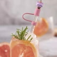 thumbnail image 1 of Oleegame 1PC Glass Bottle Soft Silicone Straw Set With Dust Cover Universal Diameter 8mm Including Glass Straw And Dust Plug, 1 of 4