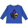thumbnail image 3 of Inktastic Fleur De Lis Mardi Gras Holiday Boys or Girls Long Sleeve Toddler T-Shirt, 3 of 5