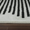 thumbnail image 2 of 5' X 8' Cream and Black Abstract Worn Faded Area Rug, 2 of 11