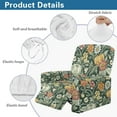 thumbnail image 5 of FKELYI Fall Pumpkin Floral Leaf Print Recliner Slipcover 4 Pcs Reclining Chair Covers for Lazy Boy Chair Protector Elastic Furniture Decor Covers for Living Room Bedroom, 5 of 7