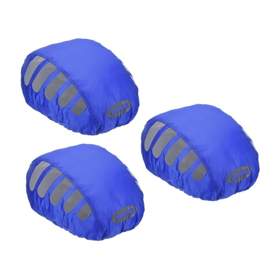 Uxcell Cycling Bicycle Helmet Cover Motorcycle Helmet Rain Covers Ride Gear Helmet Cover Blue 3 Pack