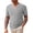 Gray, variant on Men's Relaxed Fit Short Sleeve T-Shirt Notch V-Neck with Chest Pocket Breathable Grid Textured Casual Tee for Daily & Vacation Khaki L