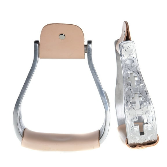 Aime Imports 2in Cut-Out Cross Aluminum Stirrups(5)