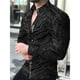 thumbnail image 3 of Camisas de moda con estampado de mariposas y flores para hombre, camisas de manga larga con solapa y estampado 3D, ropa informal vintage de calle genial, blusas ajustadas para hombre, 3 of 5