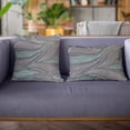 thumbnail image 2 of Plutus Brands Blue Plutus Leafs Floral Luxury Throw Pillow 18 in x 18in, Double Sided 18" x 18", 2 of 8
