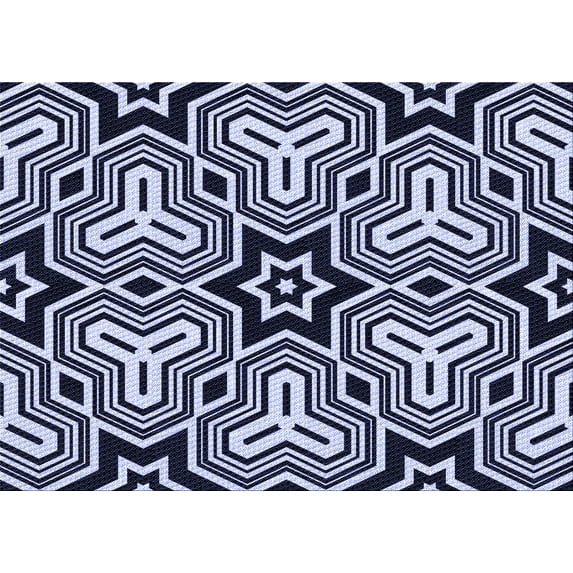 Ahgly Company Machine Washable Indoor Rectangle Transitional Night Blue Area Rugs, 5' x 7'