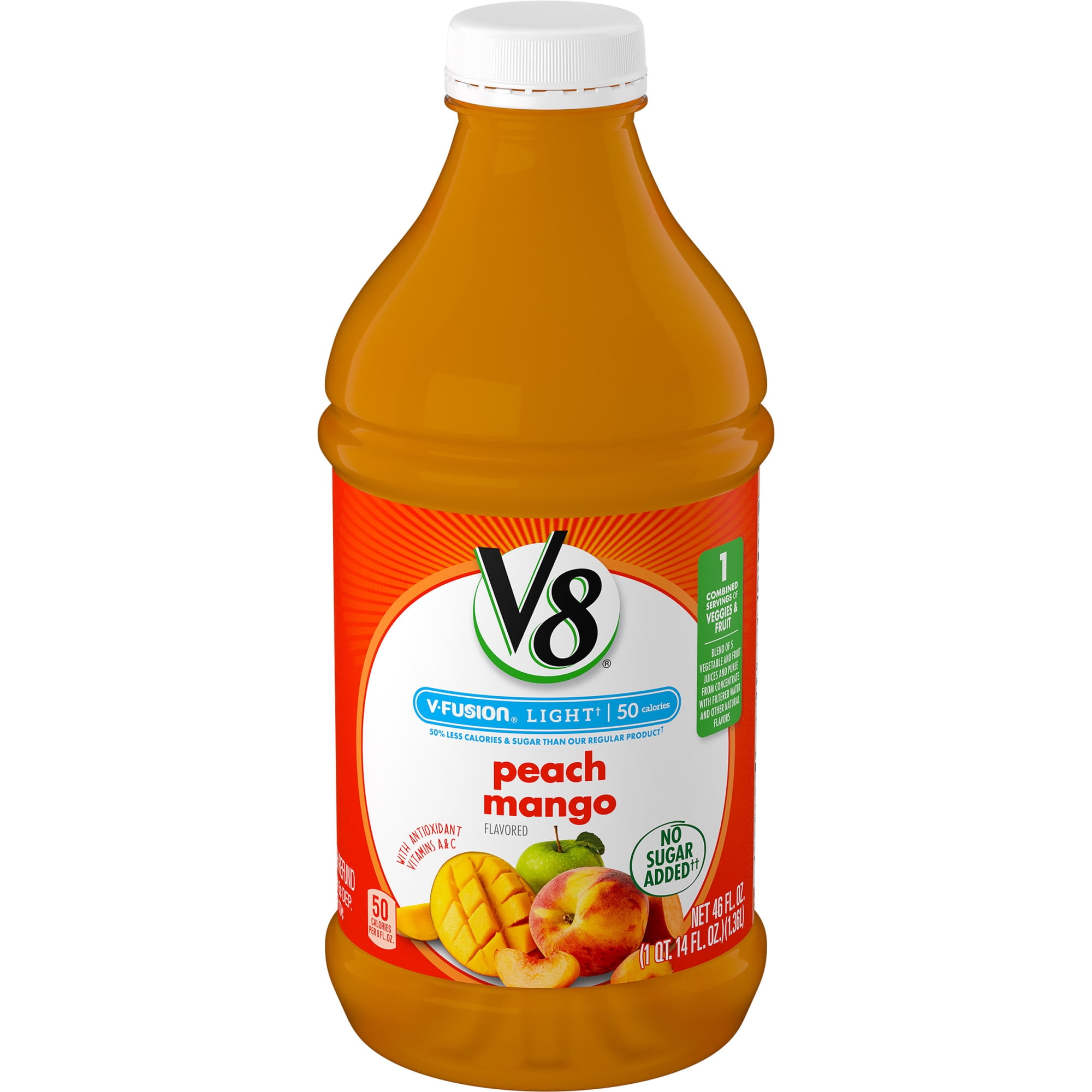 V8 Light Peach Mango, 46 oz. Bottle