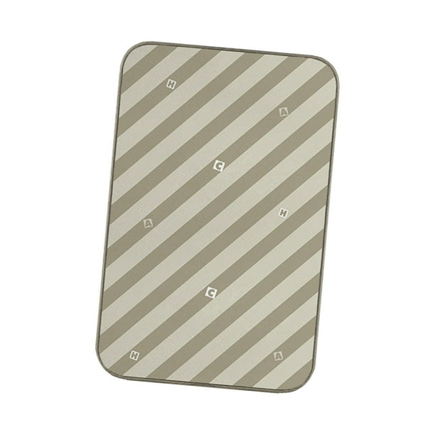 Tabla de planchar antivaho plegable, almohadilla de planchado, almohadilla de vapor para ropa para viajar Rayas Verdes M
