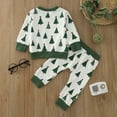 thumbnail image 4 of Xudanell Boys Matching Sets Pullover Christmas Tree Hoodie and Jogger Essentials Sweatpants Set for Boys 2 Piece 6-12 Months White, 4 of 7