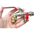 thumbnail image 4 of G6354 Grifo para Jardín Doble Salida 1/2" – 3/4". Perfecto para patios y terrazas con riego por temporizador, plateado, 4 of 5