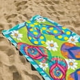 thumbnail image 4 of LACKUST Summer Quick-Dry Microfiber Beach Towel - Lightweight & Sand-Proof for Travel, Camping, Yoga - Oversized 70x150cm, 4 of 6
