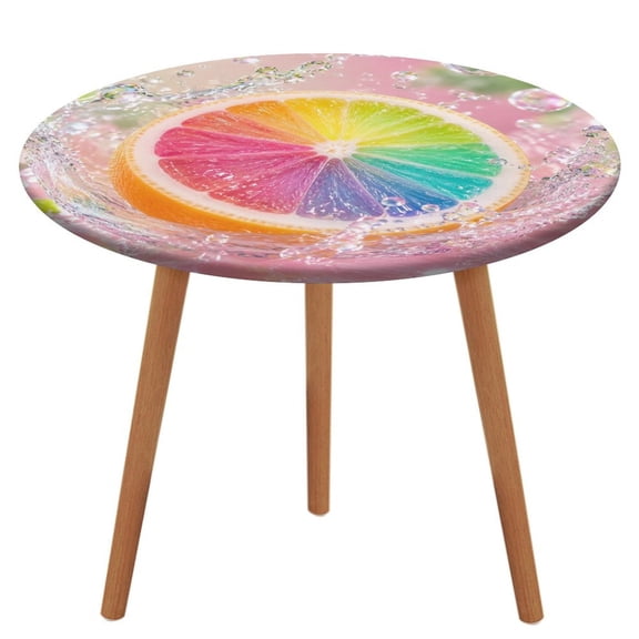 BCIIG Pink Tone Rainbow Citrus Splash Pattern Table Cloth, Waterproof Oil-Proof, Wipeable Spill-Proof Table Cover for Dining Table, Heavy Duty Durable Tablecloth for Kitchen, Party, Picnic, Home Deco