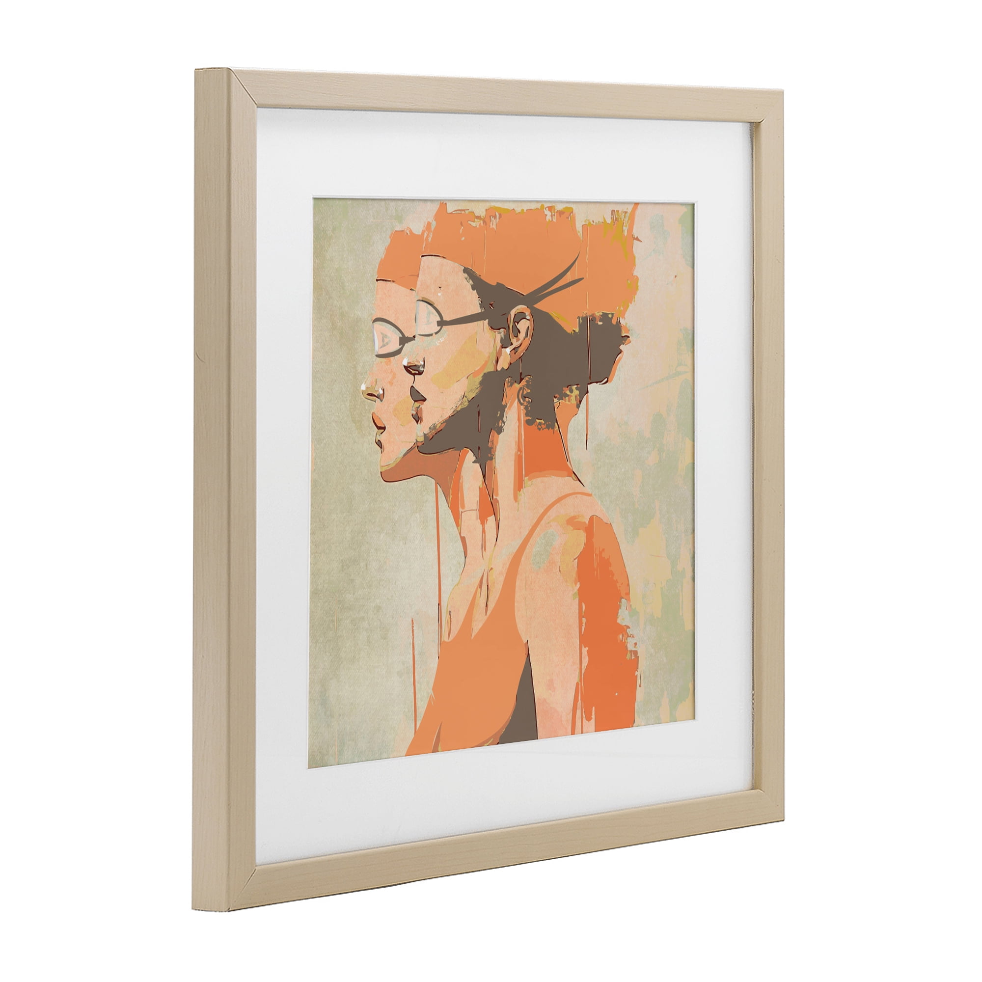 Stupell Industries Swimming Twins Silhouettes Birch Framed Print Under Glass, design by Layla Oz