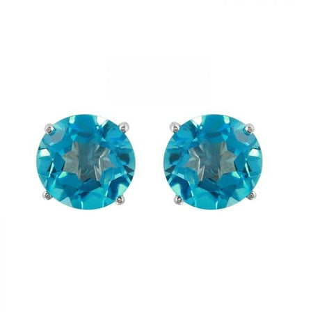 Foreli Ladies 5CTW Topaz 14K White Gold Earrings