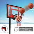 thumbnail image 2 of DWVO Adjustable Portable Basketball Hoop with Wheel Base for Outdoor Indoor, 5.5-10FT Basketball Hoop & Goal System with Shatterproof Backboard, Black, 2 of 7