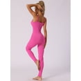 thumbnail image 2 of DARING DIVA Spaghetti Strap Leggings Rompers Workout Jumpsuit L Rose Red, 2 of 6