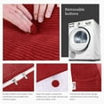 thumbnail image 4 of Rounuo Large Headboard Wedge Reading Pillow Backrest Bed Chairs Back Support for Sitting Up in Bed Large Daybed Bolster Back Rests Cushion Body Positioning Bedrest Corduroy Cover Queen Red, 4 of 7