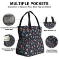 thumbnail image 3 of Pioneer Flower Floral Print Pattern Drawstring Lunch Bag Women - Drawstring Lunch Bag Insulated for Work Office - Stain-Resistant Large Lunchbags for Women with Multi-Pockets, 3 of 6