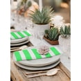 thumbnail image 5 of Green Striped Cloth Napkins Set of 8 Reusable Dinner Napkins, Modern Simple Monochrome Geometric White Cocktail Napkin Washable Table Napkins for Wedding/Holiday Party/Baby Shower 20"x20", 5 of 7