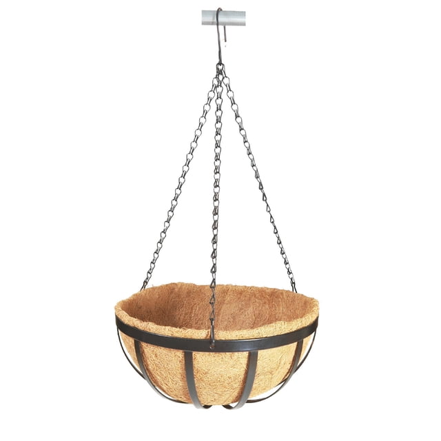 Ohufall Hanging Flower Basket Cushion Groove Is Used For Window Box Flower Pots, Easy To Reshape, Is Used For Railing Suspension Fence Plants Flower Baskets And Fiber