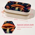thumbnail image 5 of Mushroom Velvet Portable Necklace Holder with Removable Compartment - Earring Organizer and Bracelet Holder Gift, 5 of 7