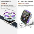 thumbnail image 3 of Fit for Apple Watch Series 6/5/4/SE 44mm Case Bumper with Screen Protector, [Matte Metal Aluminum Bezel][Soft TPU Bumper] Anti-Scratch & Military-Grade Cover for iWatch Series 6/5/4/SE 44mm,Colorful, 3 of 10