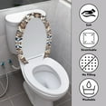 thumbnail image 3 of ZIATUBLES American Tribes Print Universal Fit Toilet Lid Cover with Elastic Edges Washable Reusable Stretchable Fabric for Most Lids Bathroom Decor Accessories, 3 of 6