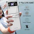 thumbnail image 6 of Compatible with Samsung Galaxy Z Flip 4 Case with Built-in Screen Protector, Hinge Protection Shockproof Anti-Scratches Electroplated Case Phone Cover Casefor Samsung Galaxy Z Flip 4 5G Silver, 6 of 7