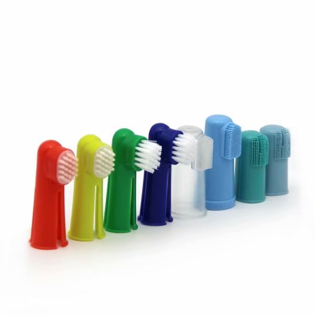Suministros para mascotas, cepillo de dientes limpio para dedos, cepillo de dientes para mascotas, limpieza bucal para gatos y perros, cepillo de dientes para dedos (ocho) ShuxiuWang 8390611101565