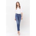 thumbnail image 6 of Flying Monkey Women's High Rise Raw Hem Straight Leg Jeans, 6 of 11