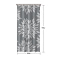 thumbnail image 5 of Gray and White Floral Pattern Shower Curtain 36"x72" ,Bathroom Decorative Shower Curtains Set with 12 Hooks,Modern Waterproof Washable Shower Curtain, 5 of 6