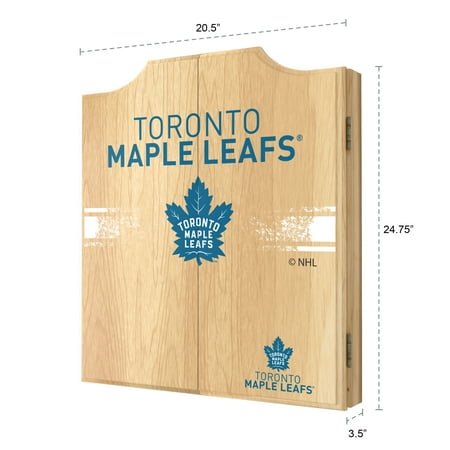 Toronto Maple Leafs NHL Dart Cabinet Set with Darts and Board - Blue, White