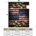 thumbnail image 5 of Vintage USA Flag Mailbox Cover American Flag Stars and Stripes White Floral Patriotic Magnetic Mailbox Covers Standard Size 18x21 Inch July 4th Letter Post Box Cover Home Courtyard Decors, 5 of 6