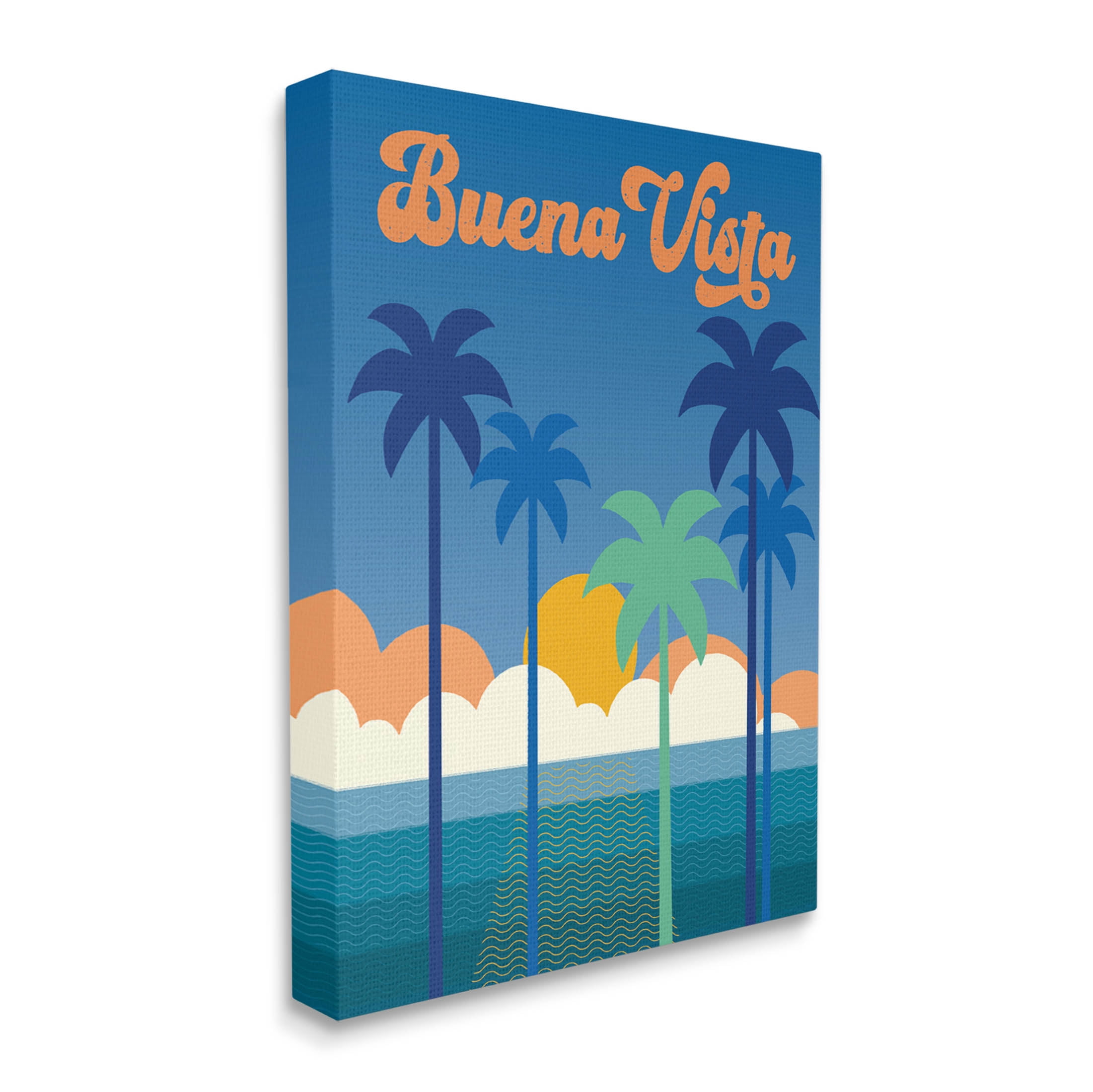 Stupell Industries Buena Vista Tropical Palms Scene Graphic Art Gallery Wrapped Canvas Print Wall Art, Design by Wild Apple Portfolio