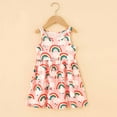 thumbnail image 2 of Fesfesfes Summer Sleeveless Dress for Toddler Baby Girls Graphic Print Children's Dresses for Comfortable and Adorable Wear 6Months -7 Years(Multicolor#1,6-7 Years), 2 of 3