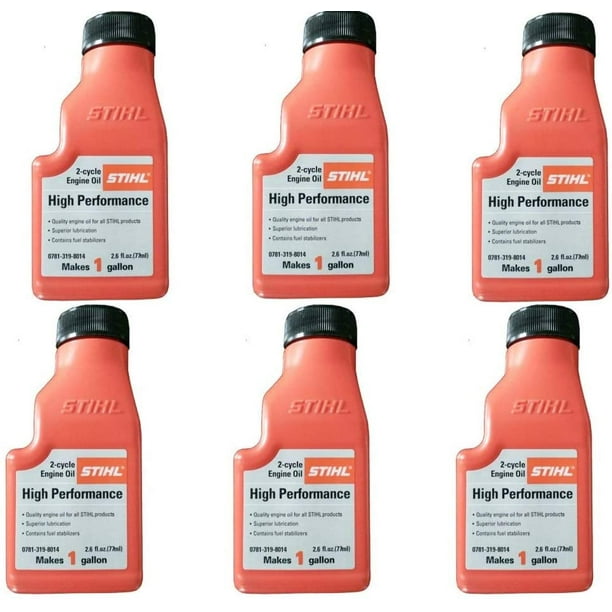 STIHL 0781319 8008 2.6 Ounce High Performance 2 Cycle Engine Oil, 6