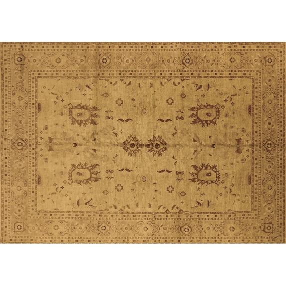 Ahgly Company Indoor Rectangle Oriental Brown Industrial Area Rugs, 6' x 9'