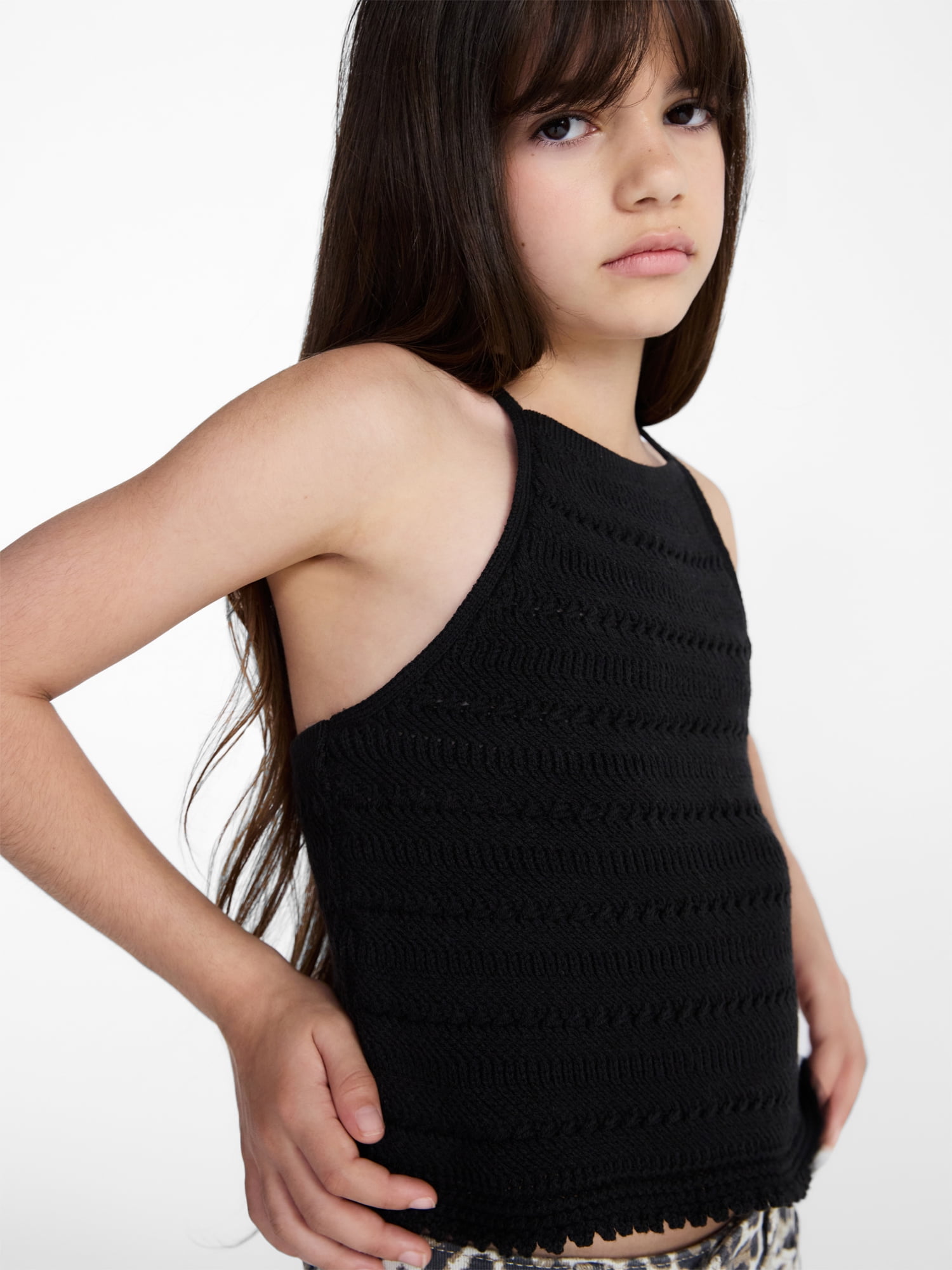 Weekend Academy Girls Crochet Halter Top, Sizes 4-18