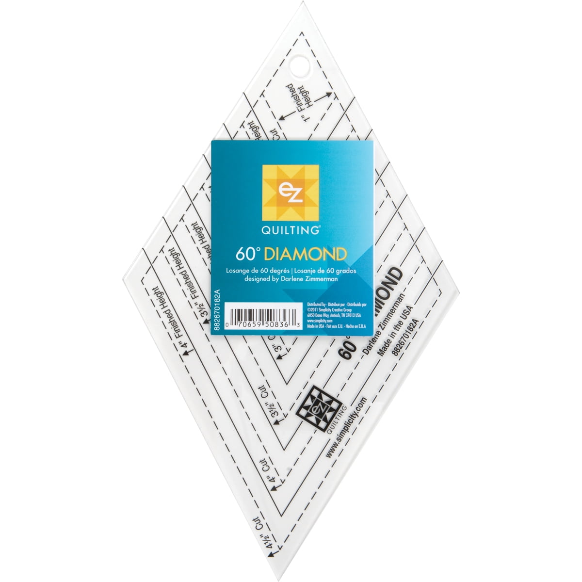 Simplicity 60 Degree Diamond Quilting Ruler And Quilting Template 8 X simplicity-60-degree-diamond-quilting-ruler-and-quilting-template-8-x